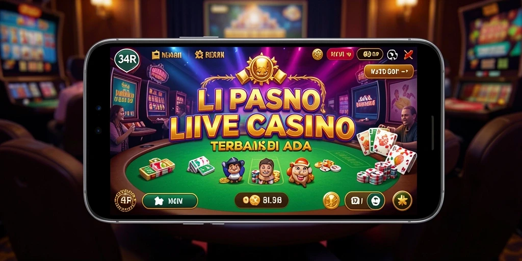Tampilan gameplay Live Casino di aplikasi 34R yang mendebarkan.