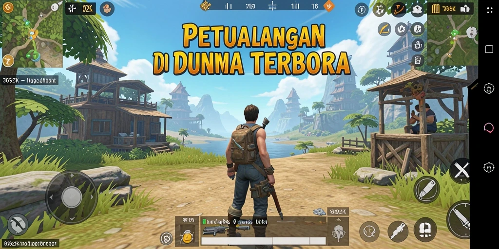 Screenshot gameplay 369ZK menampilkan petualangan seru di dunia terbuka.