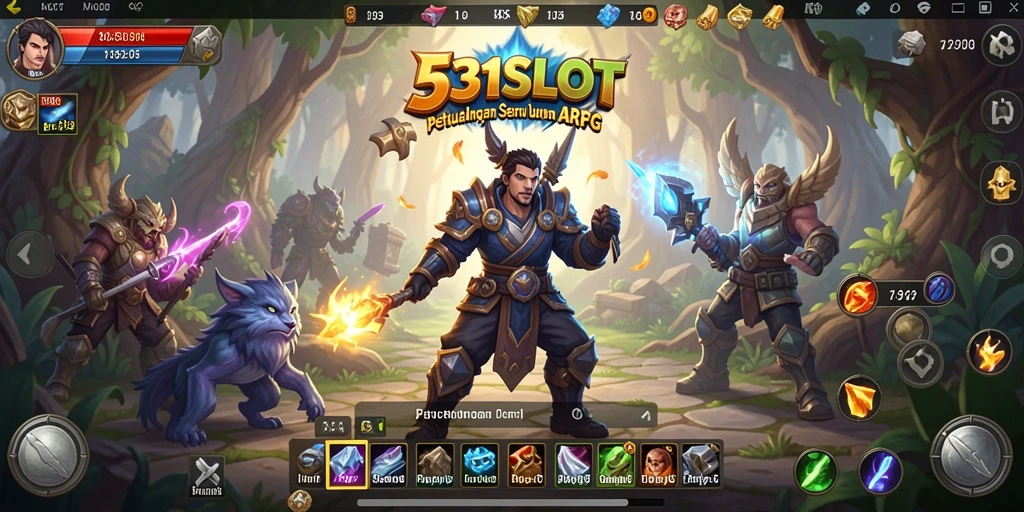 Screenshot gameplay 531SLOT menampilkan pertempuran seru dengan karakter yang beraksi.