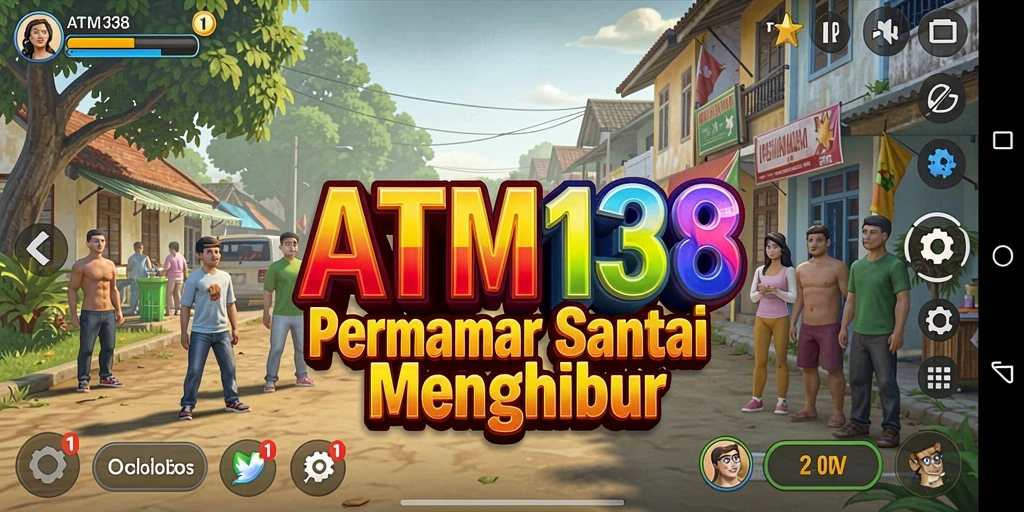 Screenshot gameplay ATM138 dengan aksi seru dan grafik cerah.