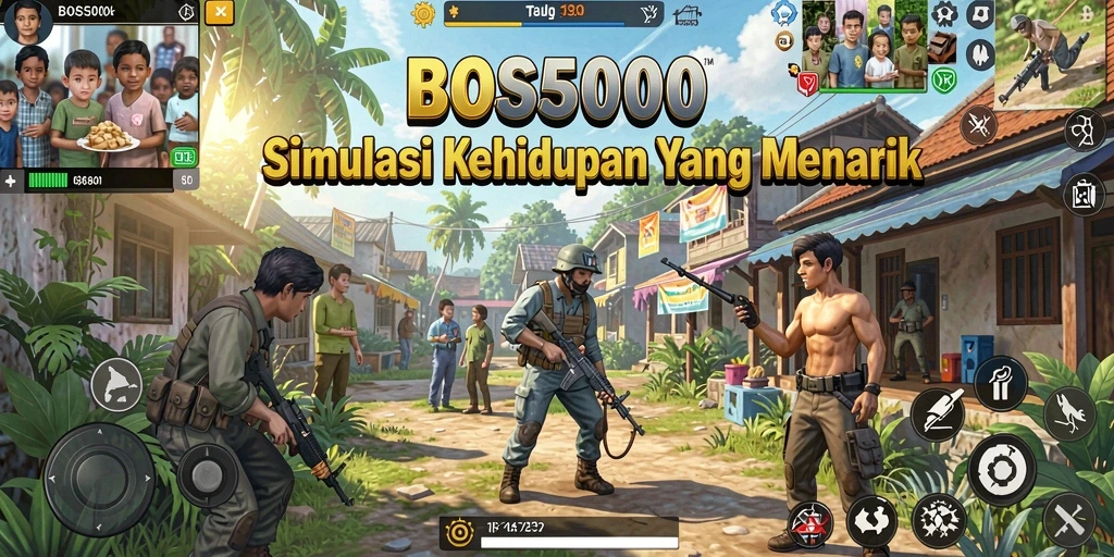 Tampilan gameplay menarik dari BOS5000 dengan fitur simulasi mendetail.