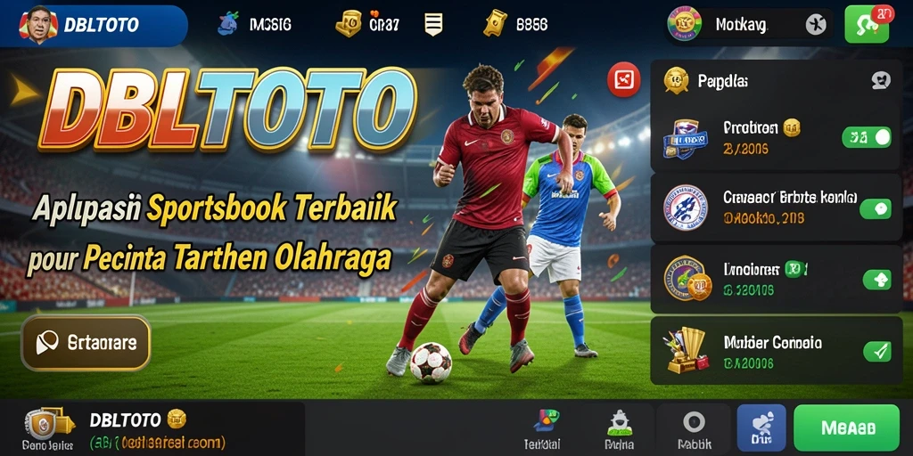Screenshot DBLTOTO menunjukkan antarmuka taruhan olahraga yang interaktif dan menarik.