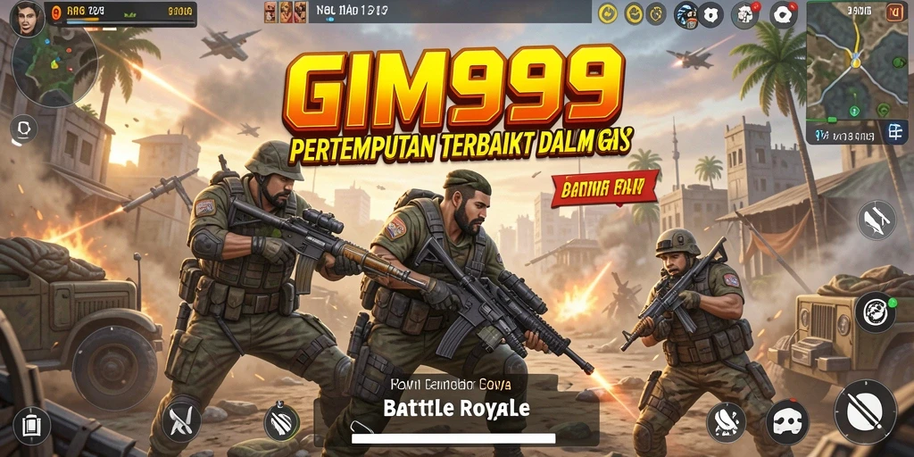 Screenshot menunjukkan aksi seru dalam permainan Battle Royale.