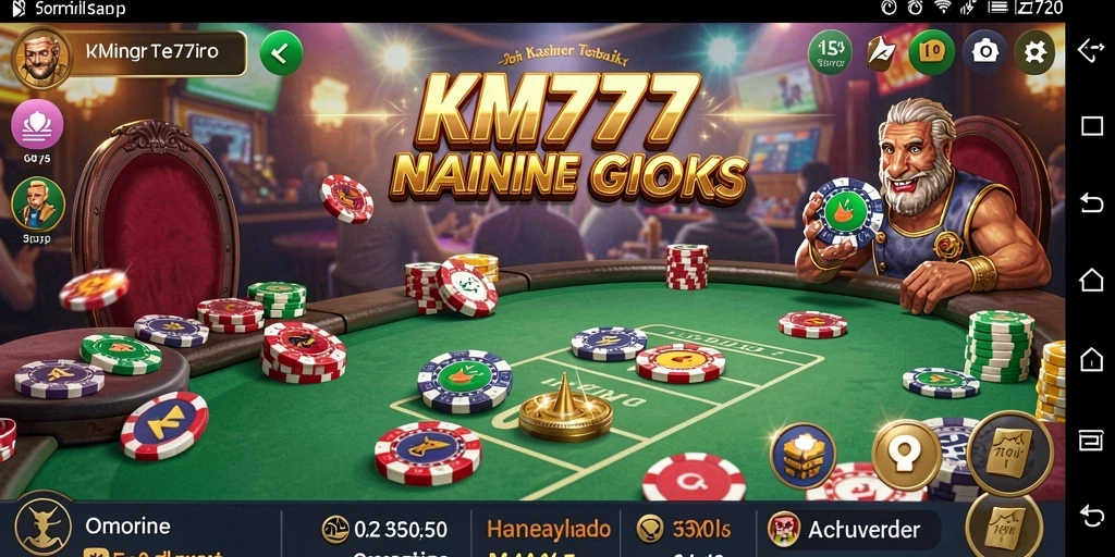 Tampilan gameplay KM777 yang seru dan mengasyikkan dengan berbagai pilihan permainan kasino.