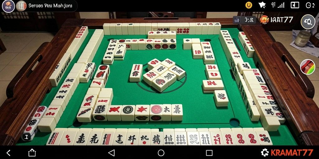 Screenshot gameplay KRAMAT77 menampilkan papan Mahjong yang menarik.