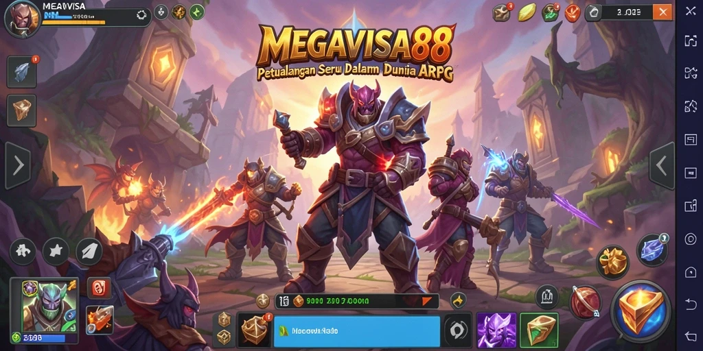 Tampilan gameplay seru dari MEGAVISA88 dalam pertempuran ARPG.