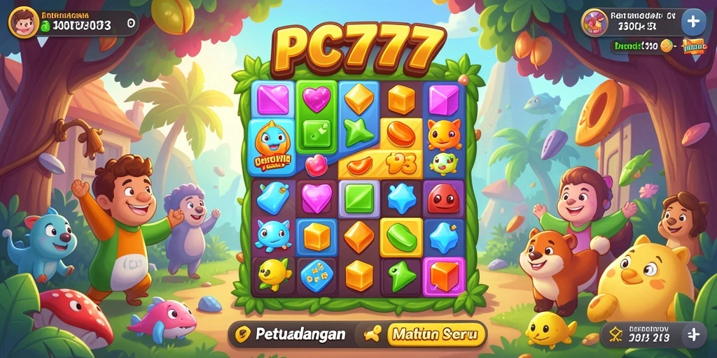 Tampilan gameplay menarik dari <strong>PC777</strong> dalam permainan Match-3.