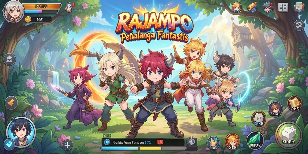 Screenshot gameplay menunjukkan aksi seru dalam dunia anime.