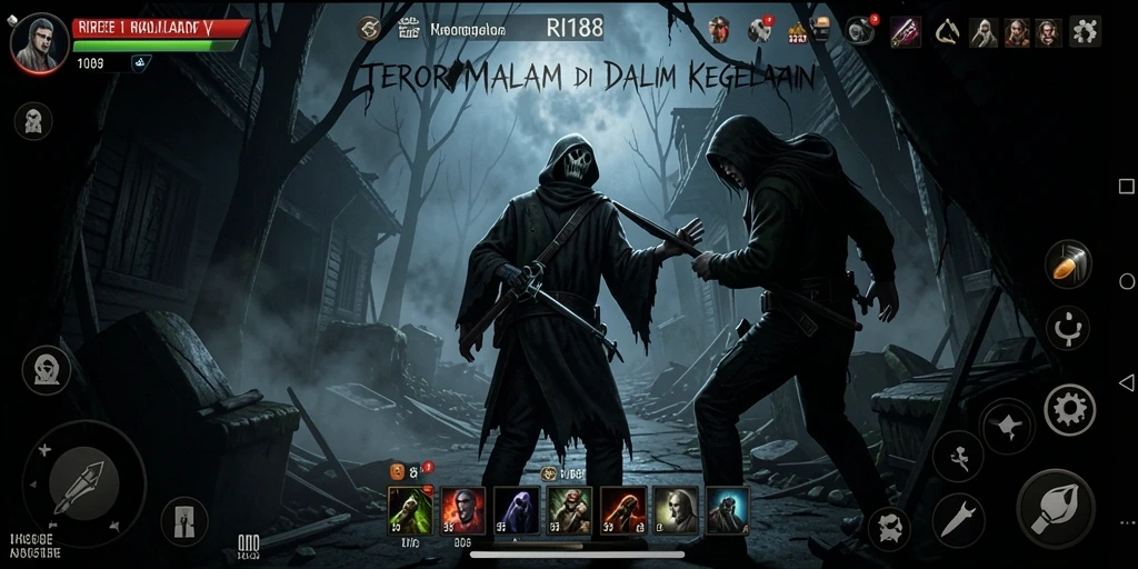 Tampilan gameplay menyeramkan dari RI188 dengan atmosfer mencekam.