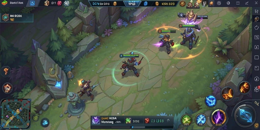 Screenshot menampilkan aksi seru dalam permainan MOBA RP66.