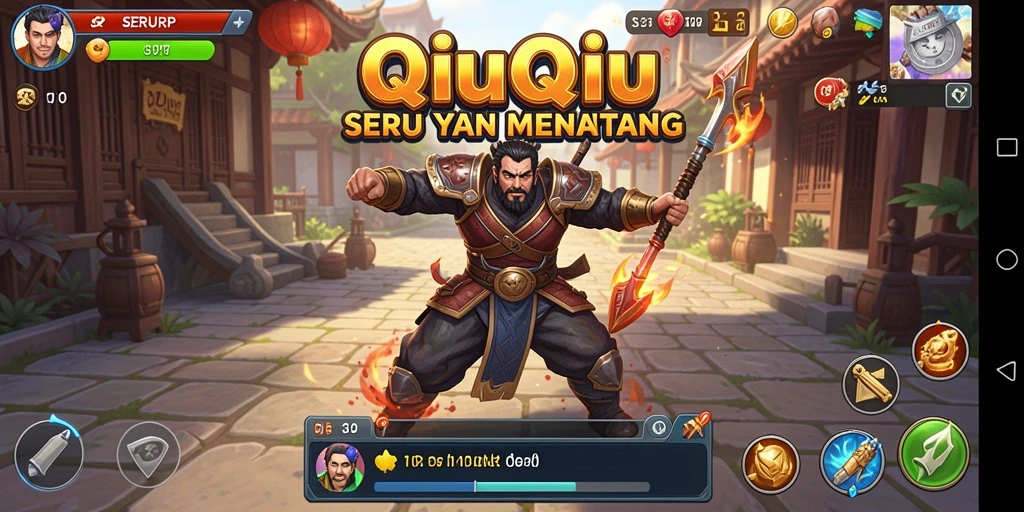 Screenshot gameplay SERURP menampilkan keseruan bermain QiuQiu.