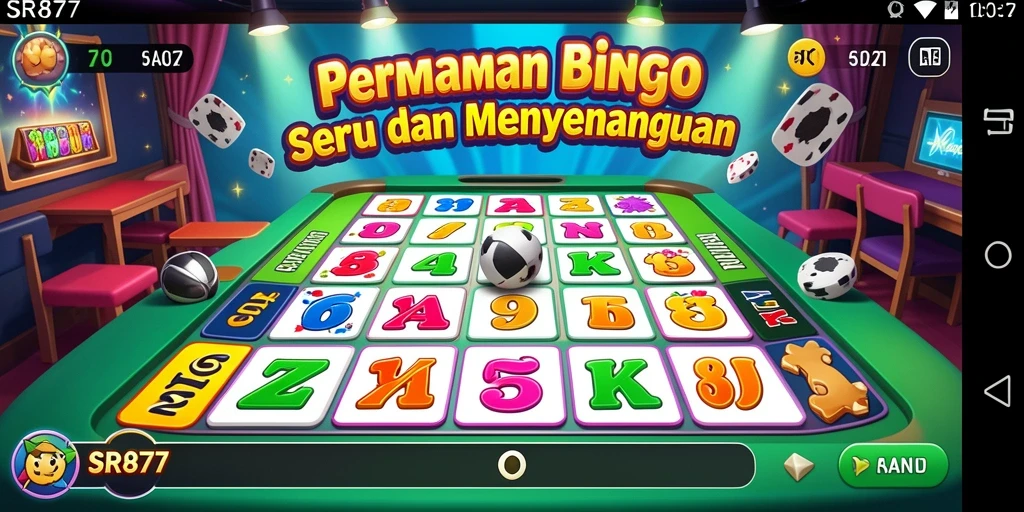 Tampilan gameplay Bingo yang menarik dan interaktif di SR877.