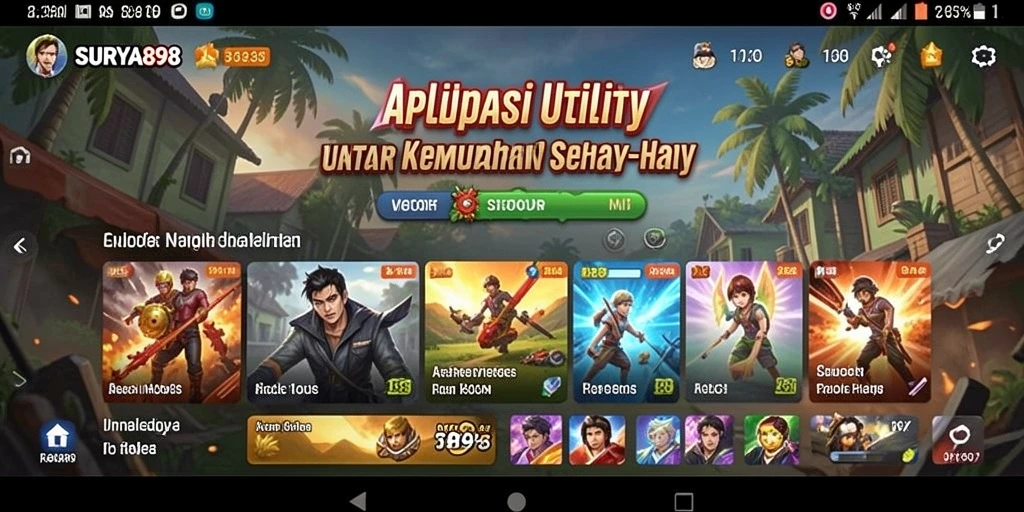 Tampilan antarmuka pengguna SURYA898 yang intuitif dan menarik.