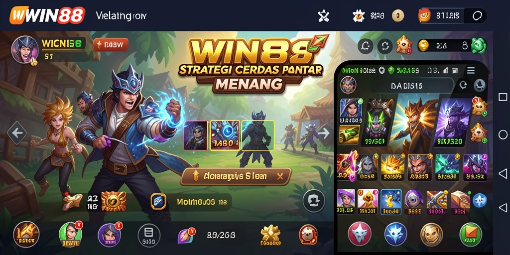 Tampilan gameplay WIN88 dengan strategi pertempuran yang intens.
