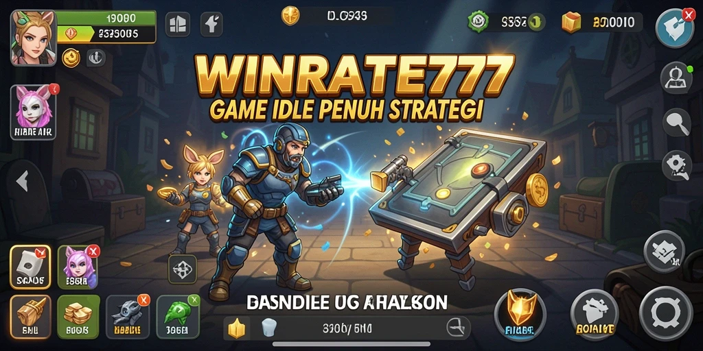 Tampilan gameplay dari WINRATE777 dengan elemen Idle yang menarik.